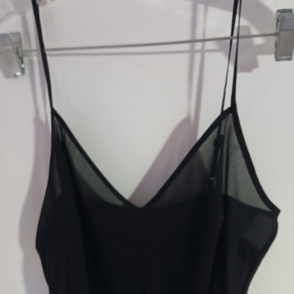 Banana Republic Women's Black Sheer Slip / Dress Size Medium GUC - Picture 2 of 8